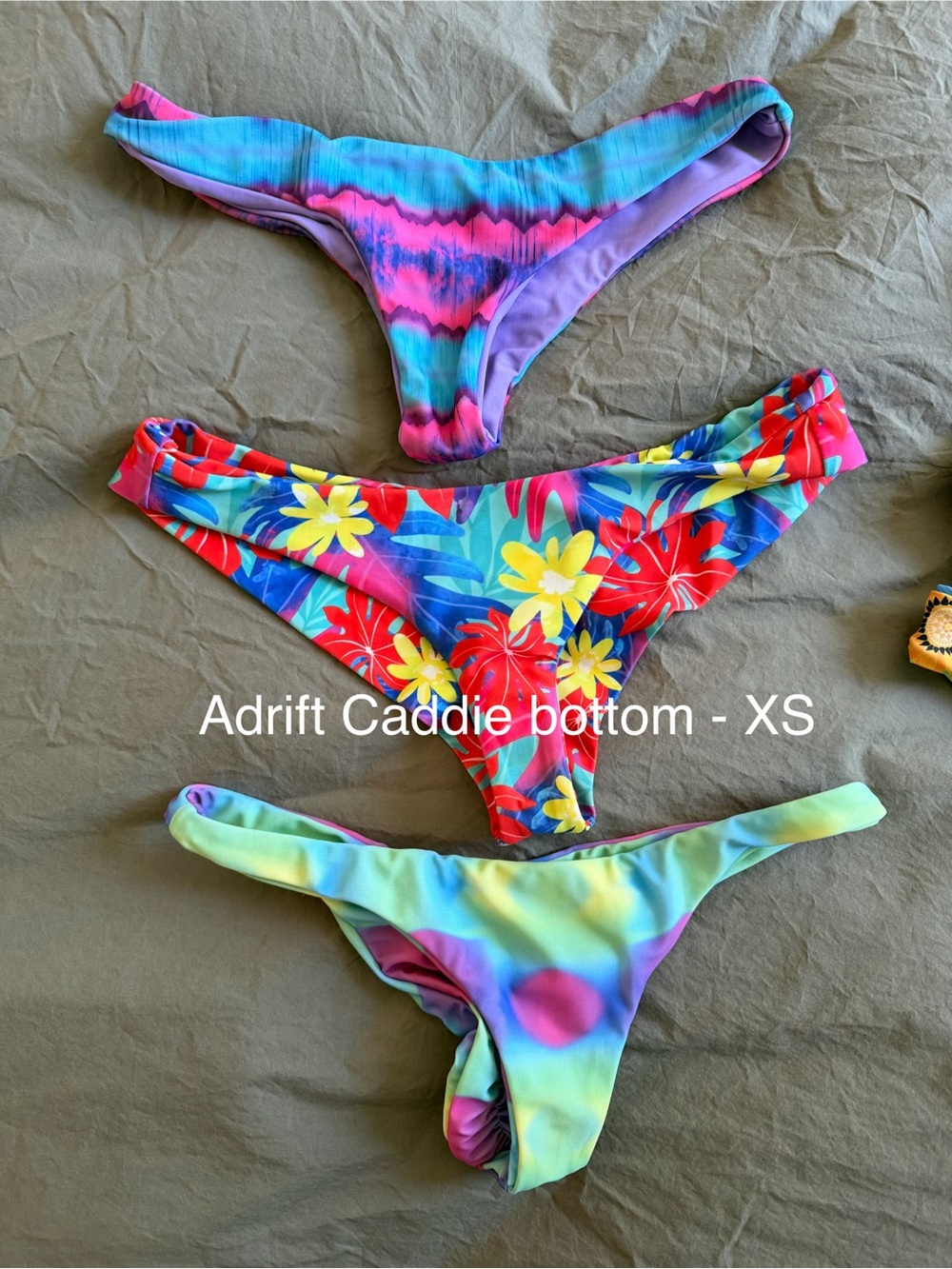 moana bikini Multicolor Floral & Tie-Dye Bikini Bottoms